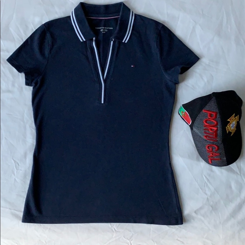 Tommy Hilfiger, Women Navy Blue Collar Shirt